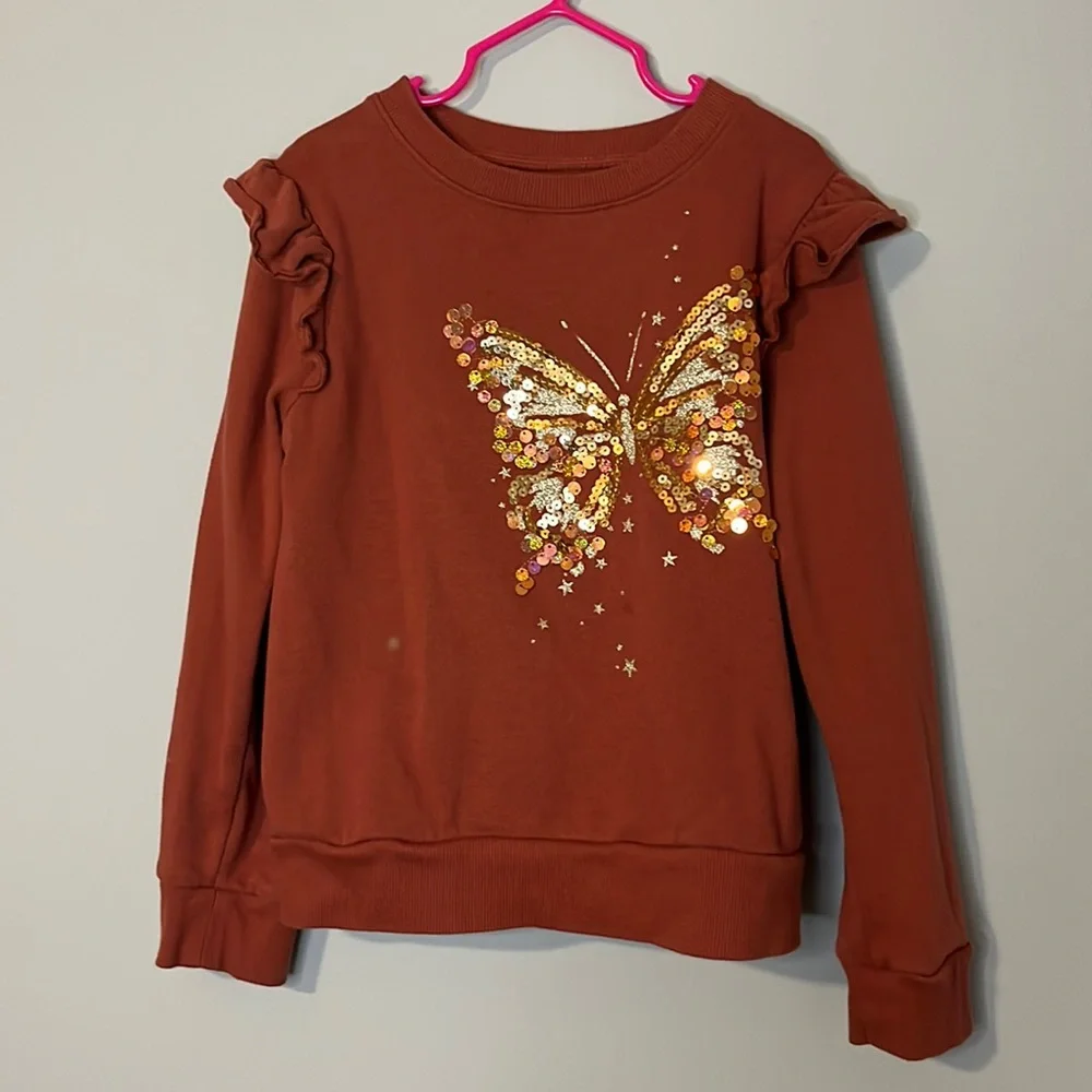 Girls Jumping Beans Butterfly Sequin Shirt